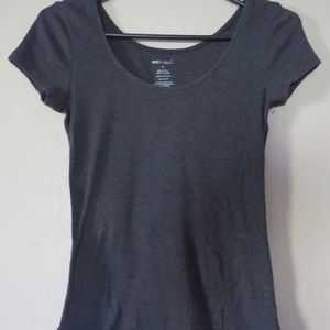 Dark grey fitted tee